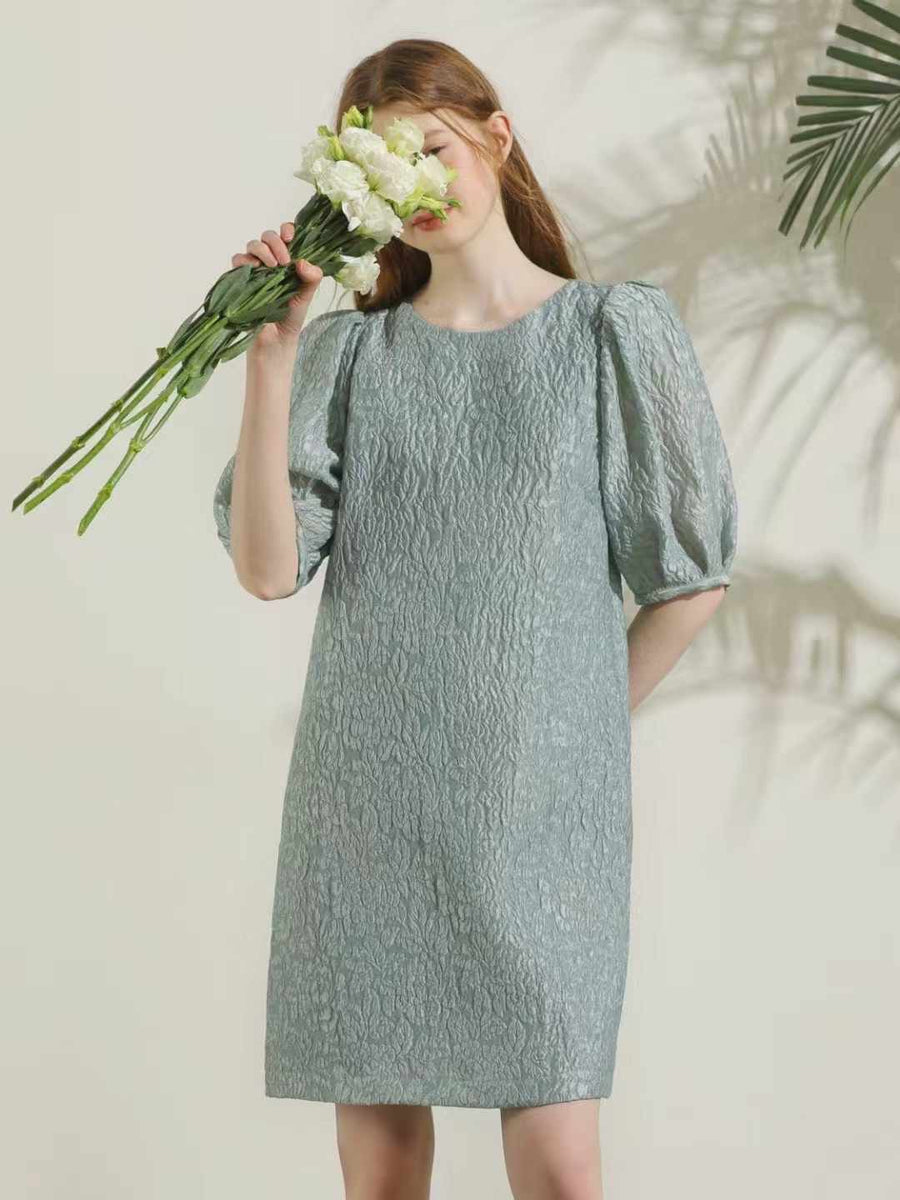Summer Cloud Puff Sleeve Dress Sage Clutch Summer Cloud Puff Sleeve Dress Sage Clutch