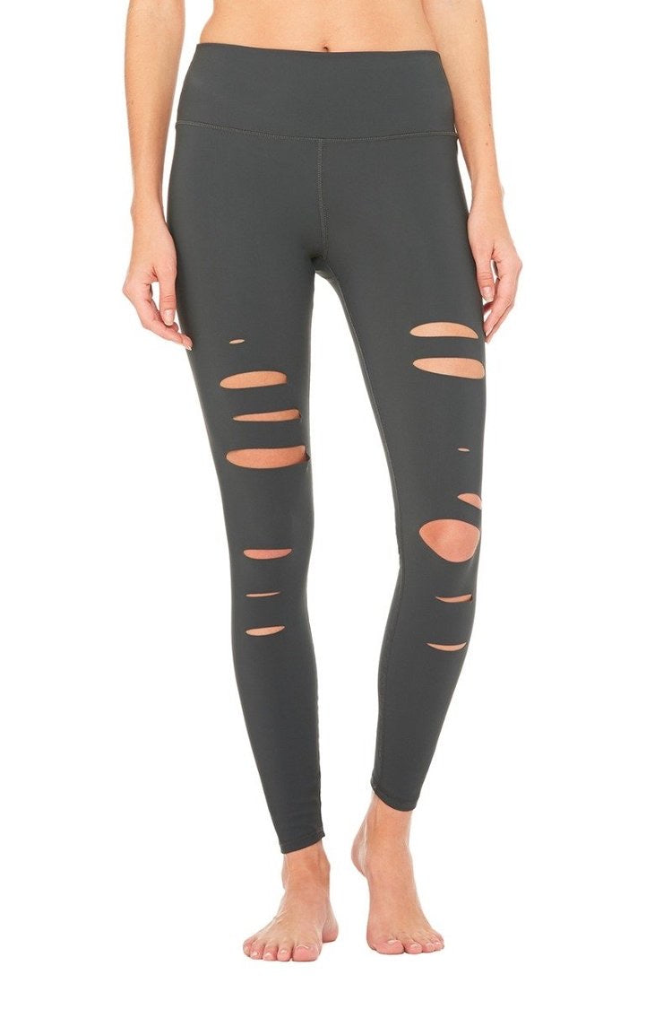 ヨガ lululemon - alo High West Ripped Warrior legging XS Alo High Waist Ripped Warrior Legging – Clutch