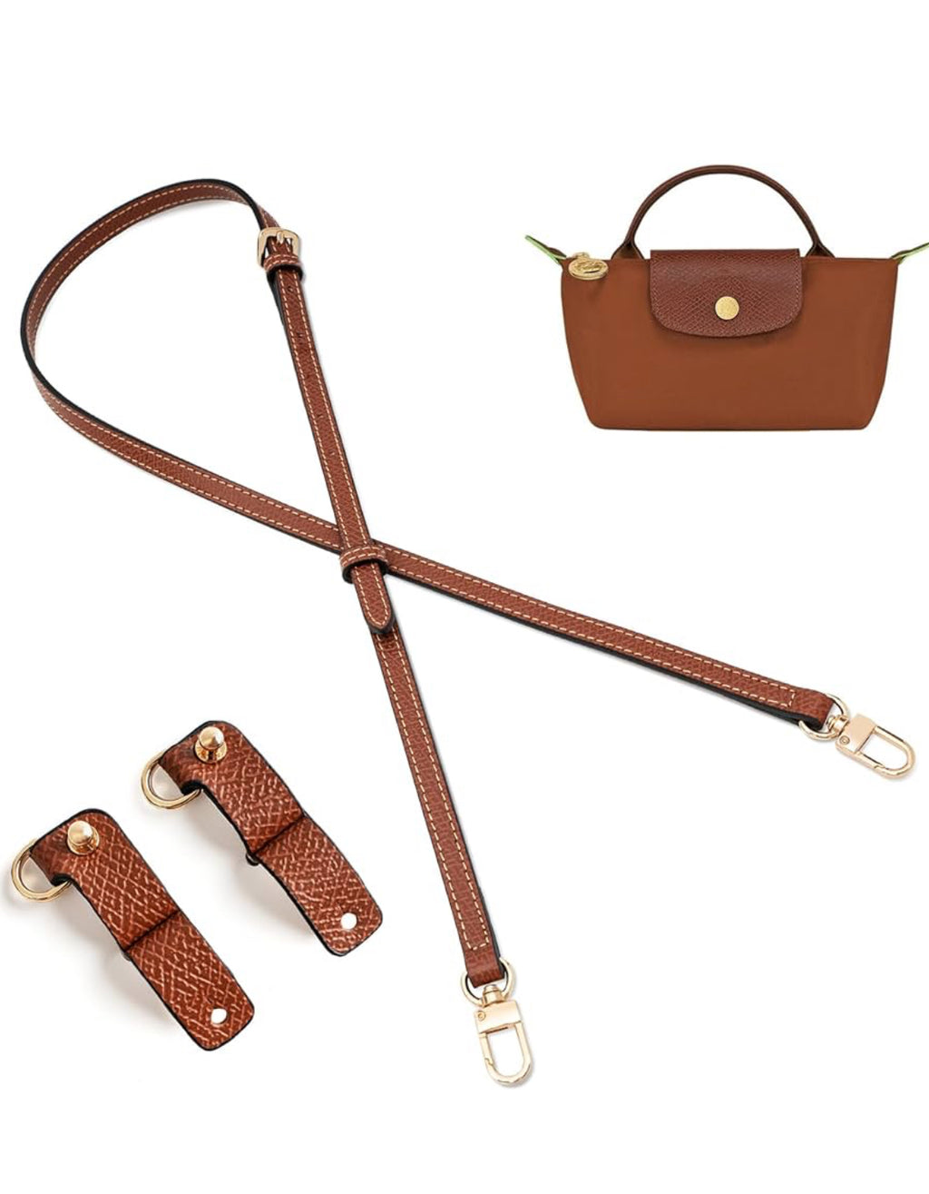 Clutch Leather Crossbody Strap