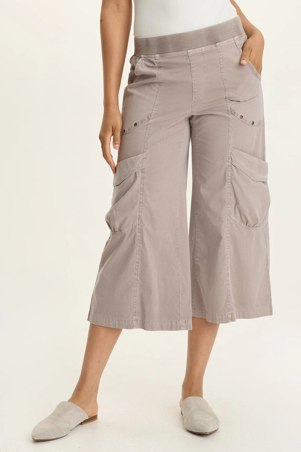 Wearables Faulkner Poplin Crop Pant Foxglove