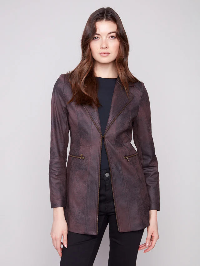 Charlie B Long Vintage Faux Suede Mocha