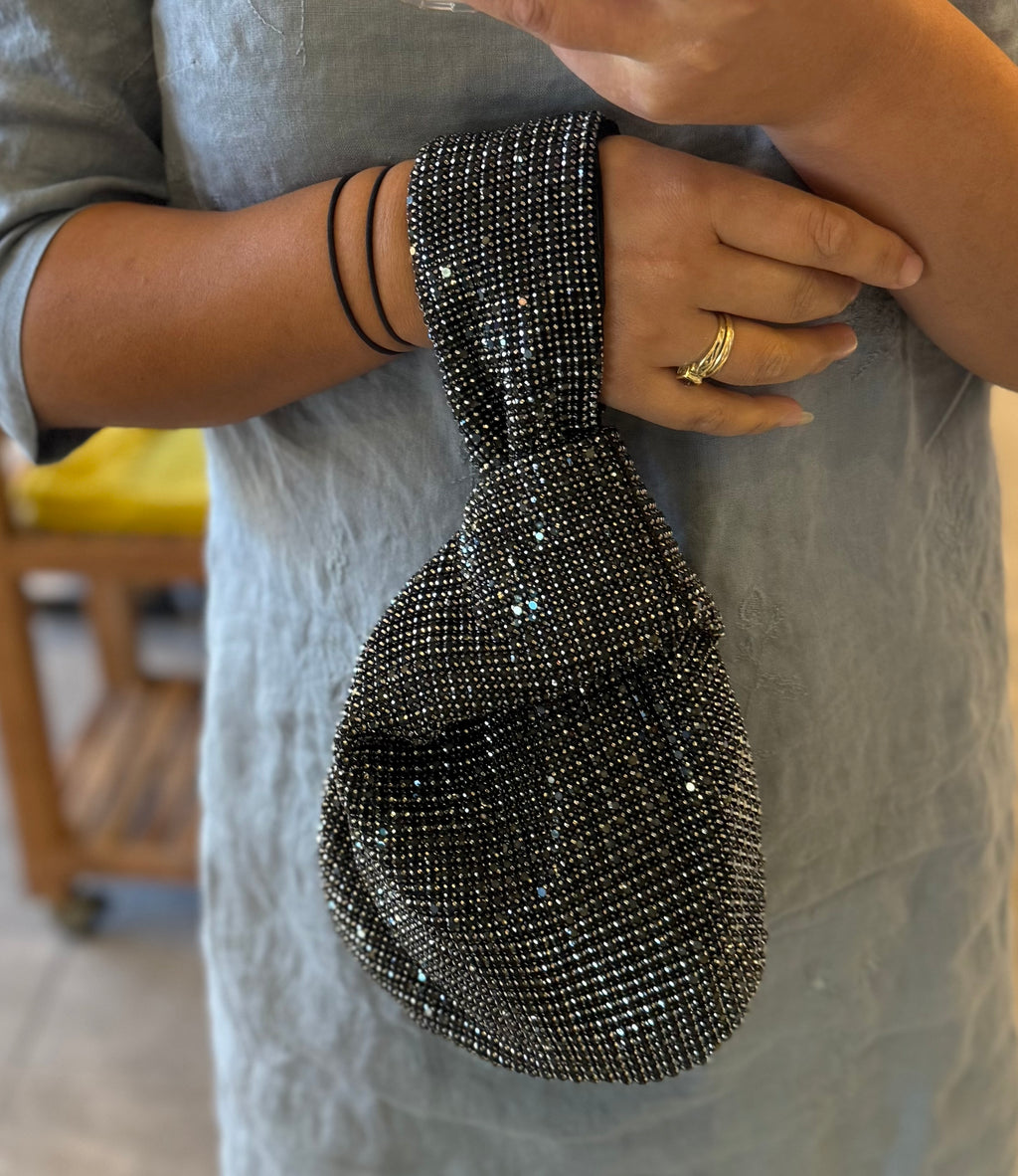 Crystal Knot Wristlet Bag