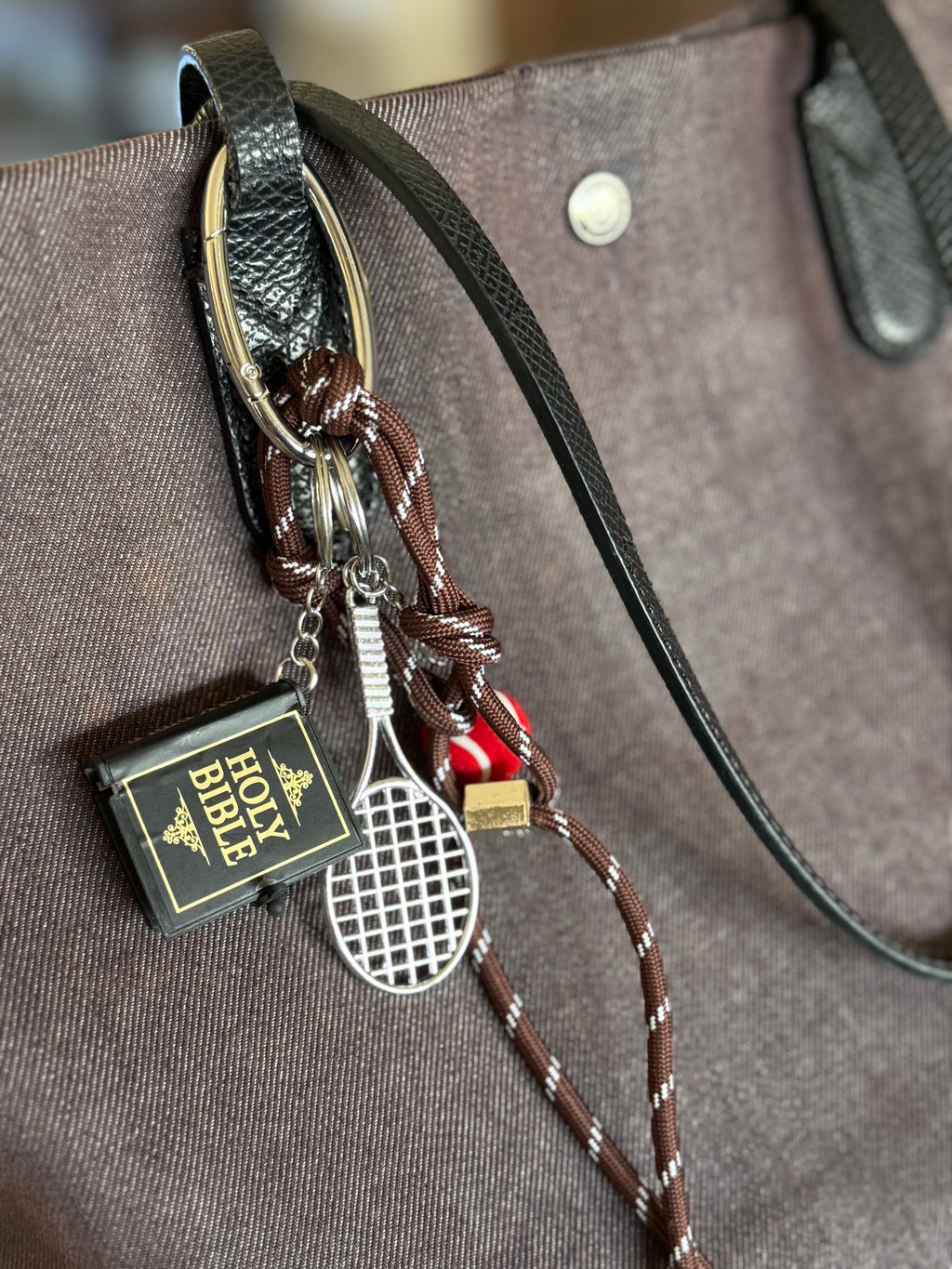 Purse Charm Faith and Love Tennis
