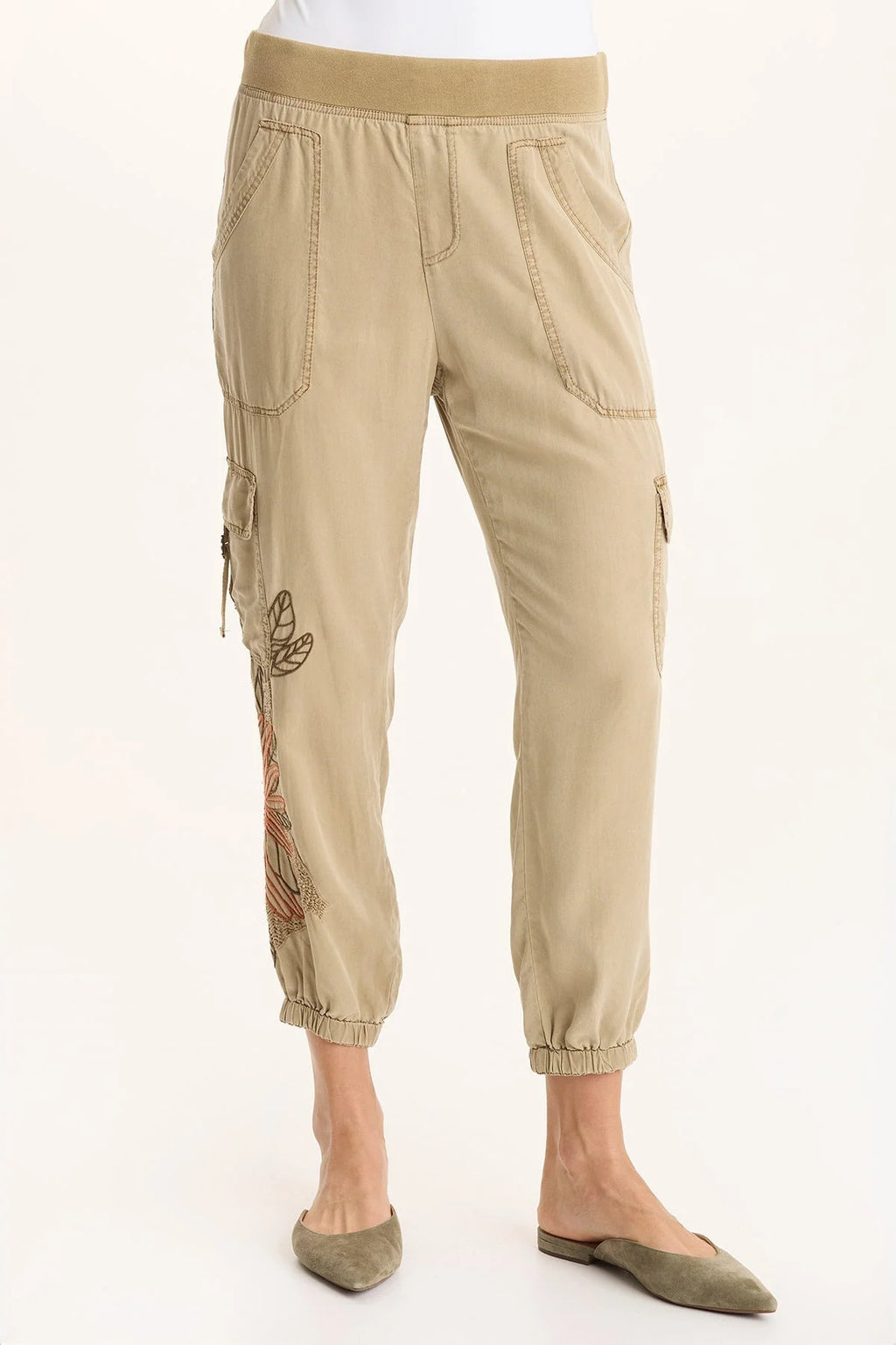 XCVI Embroidered Darri Jogger