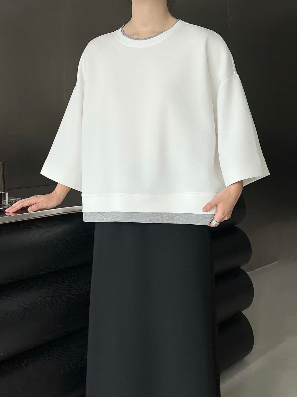 Layered Edge Boxy Top
