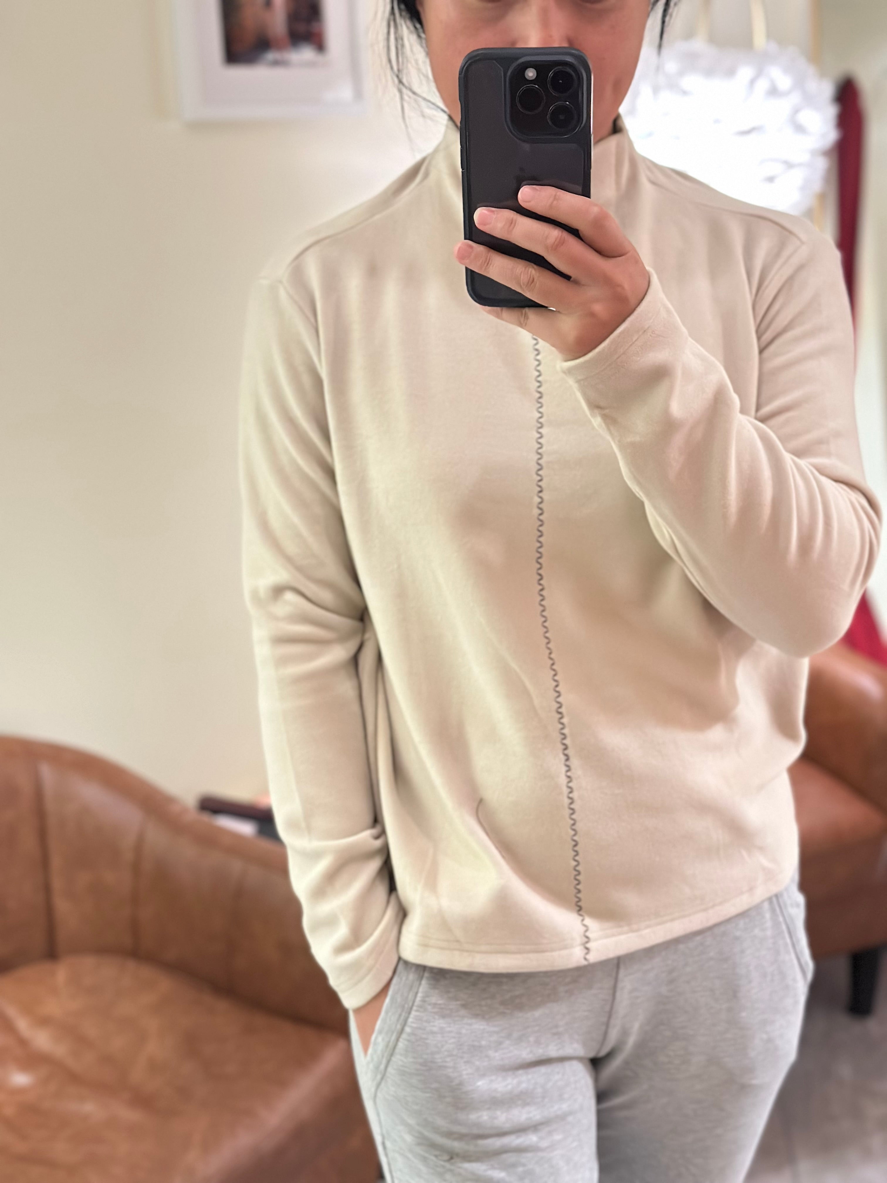 Fleece Warm Mock Neck Sweater