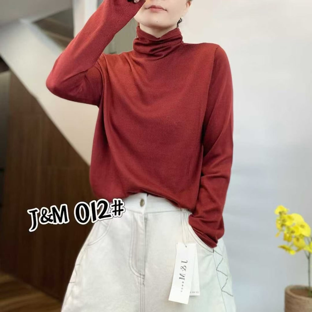Essential Lightweight Scrunchy Neck Sweater