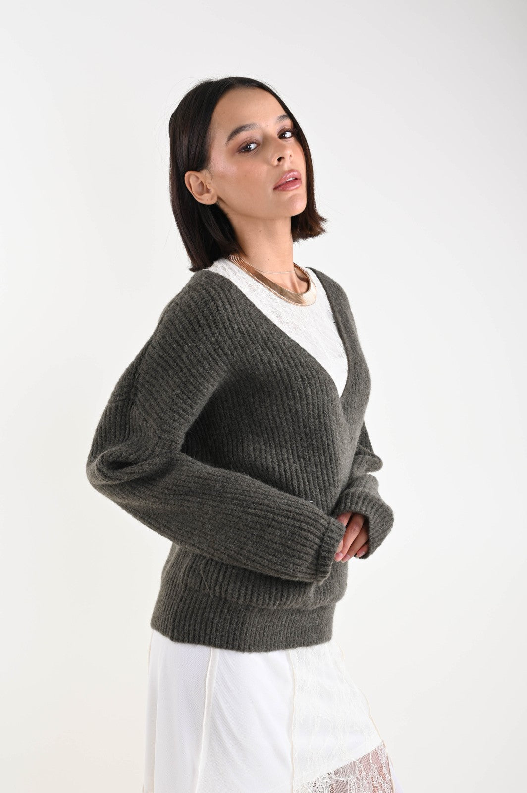 Wrap Knit Sweater