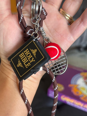Purse Charm Faith and Love Tennis