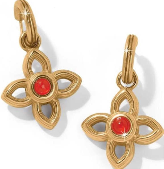 Venetian Gem Flower Reversible Drop Earrings Ja9996