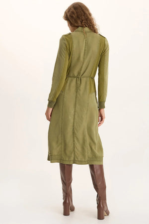 XCVI Oksana Twill Snap-Up MIDI Thicket