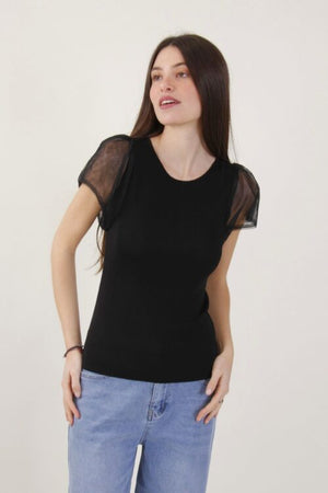 Maglia Cap Sleeve Fitted Top