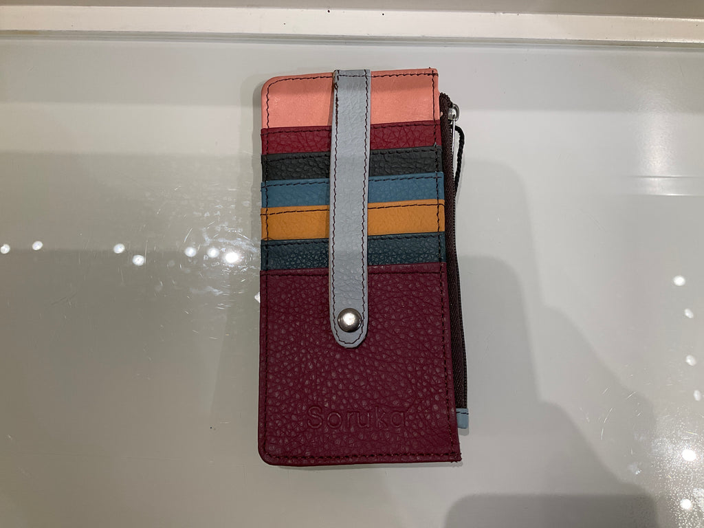 Soruka Cassie Cardholder Wallet Maroon/Gray