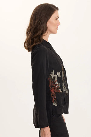 XCVI DANSKI EMBROIDERED SOFT TWILL BLAZER