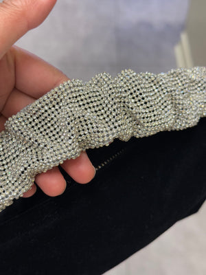 Velvet Sparkle Strap Bag