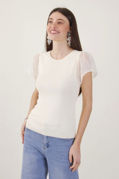 Maglia Cap Sleeve Fitted Top