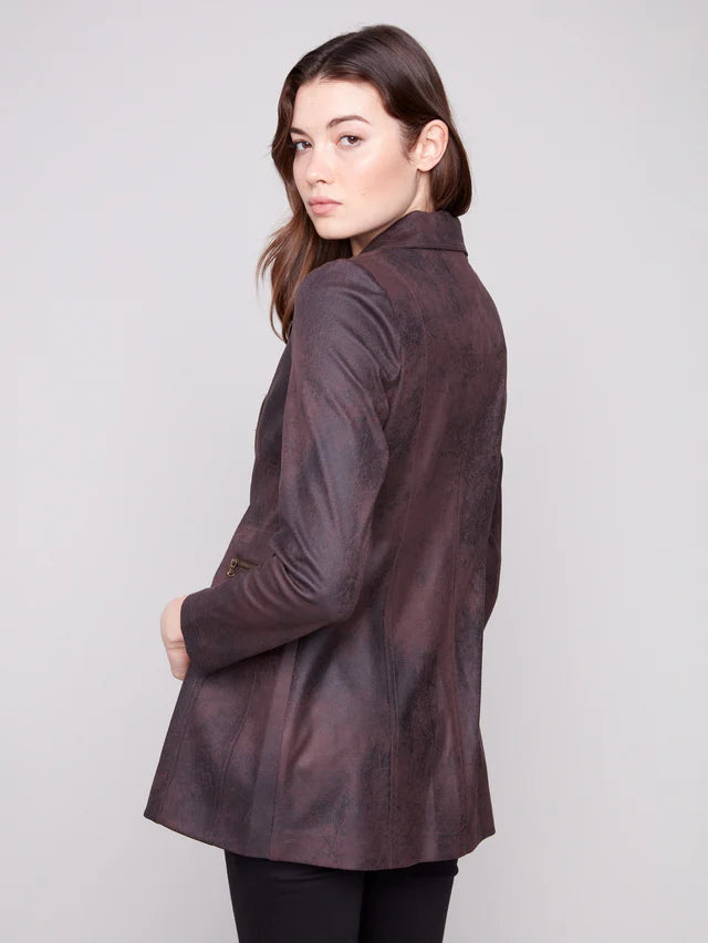 Charlie B Long Vintage Faux Suede Mocha