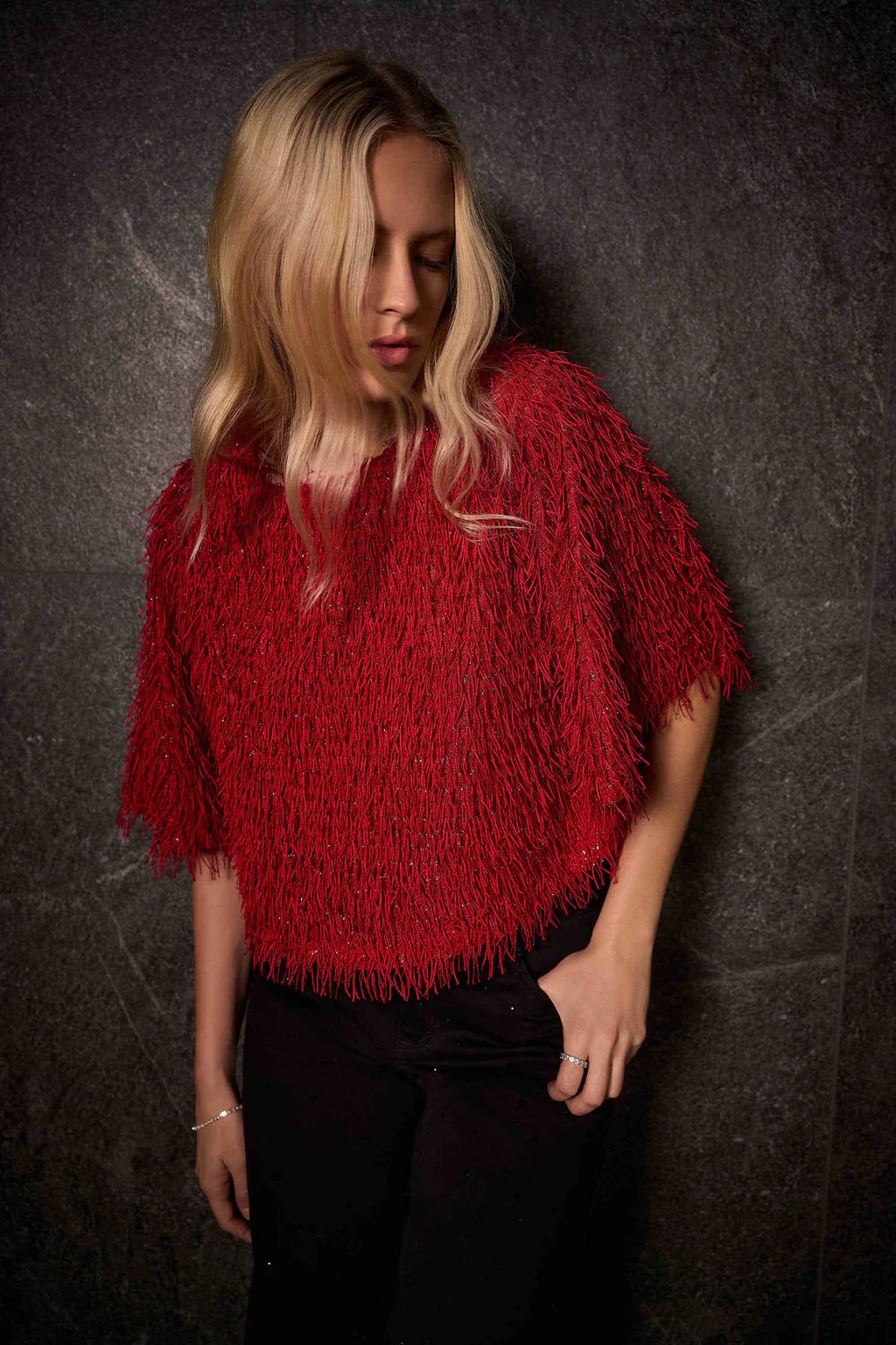 JOSEPH RIBKOFF TOP RED