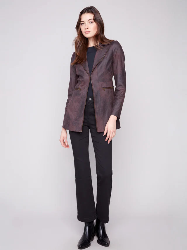 Charlie B Long Vintage Faux Suede Mocha