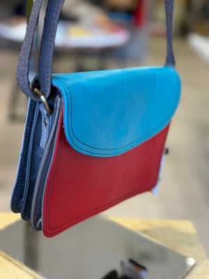 Soruka Beth Plain Crossbody Turquoise/Red