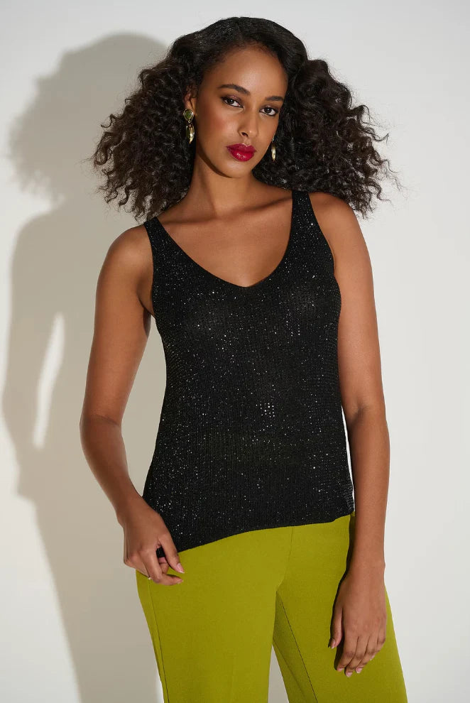 Joseph Ribkoff Black Sequin Camisole