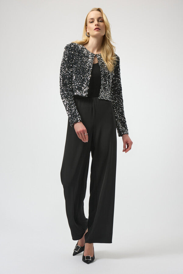 Joseph Ribkoff Cropped Blazer With Jewels Style 254930