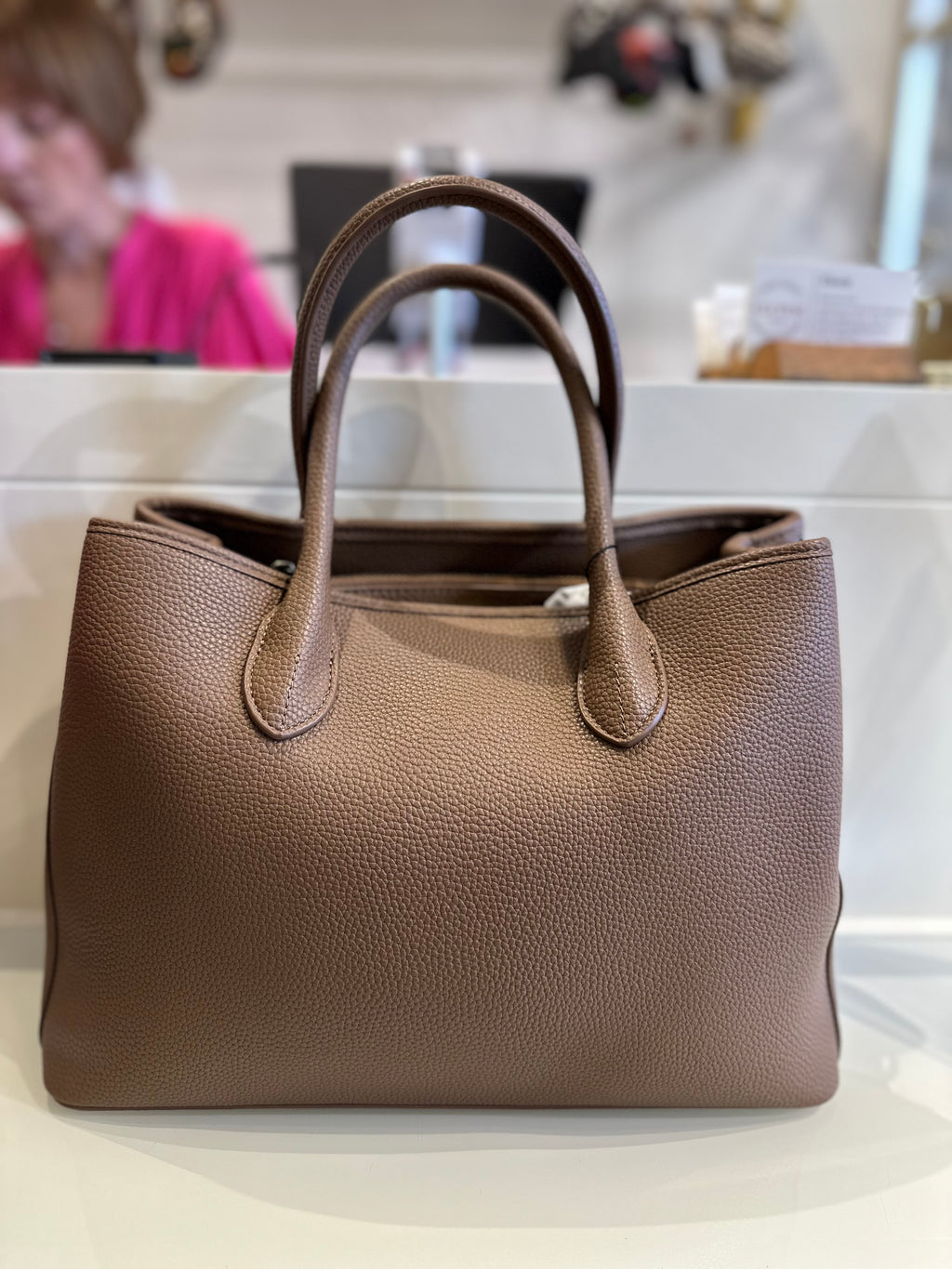 Camel Leather Working Tote