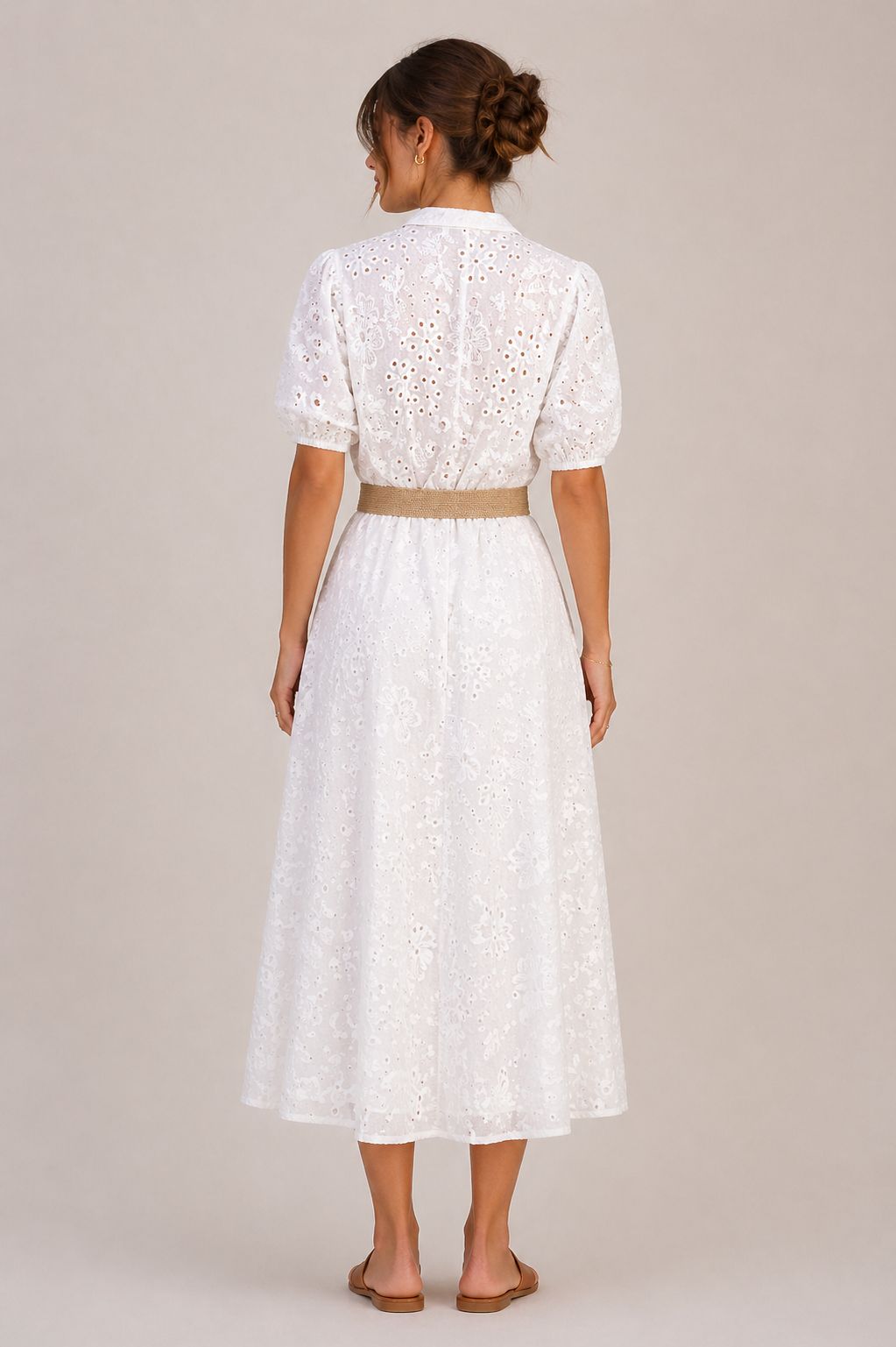 elegant white midi dresses Crew Neck Bodycon Dress / XL This straight midi tight Crystal Bardot Midi Dress White