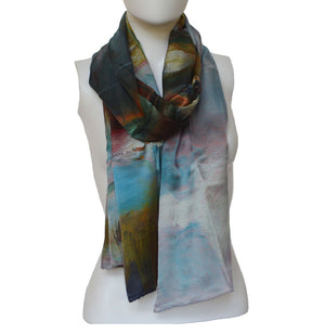 A. Healdsburg the Egret Silk Scarf c