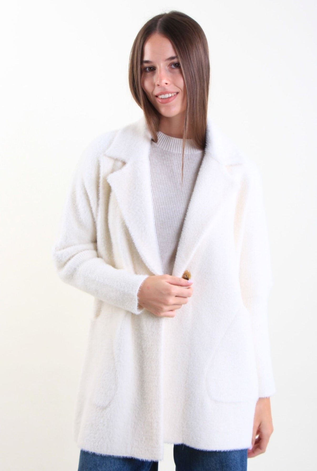 Faux Fur Blazer Coat