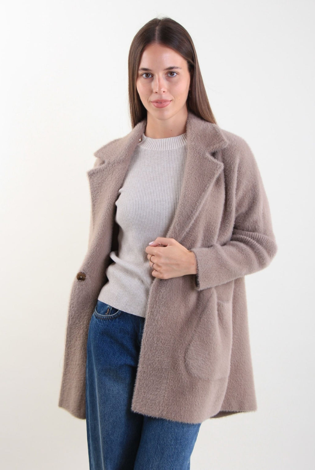 Faux Fur Blazer Coat