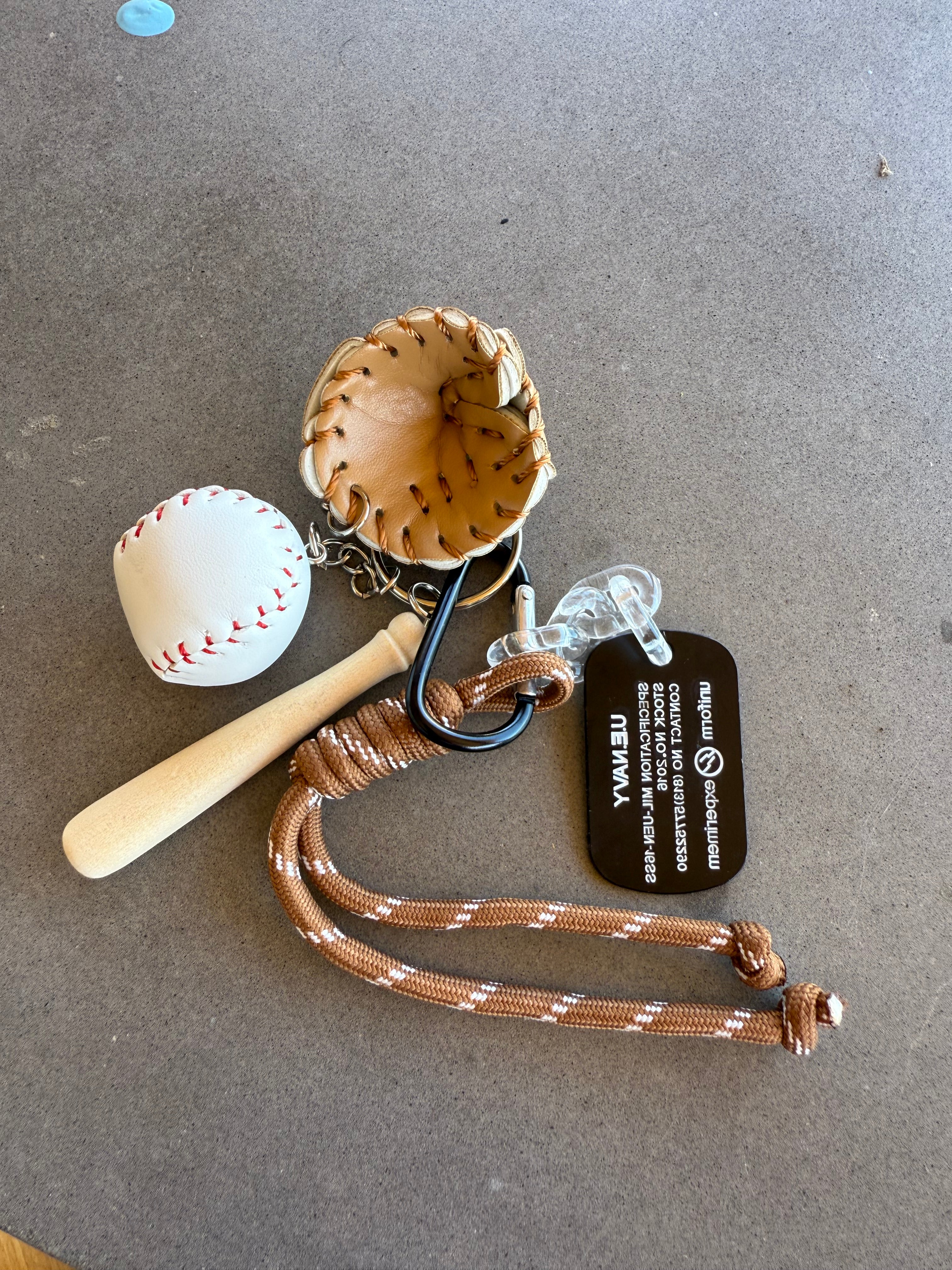 Baseball Glove & Bat Charm