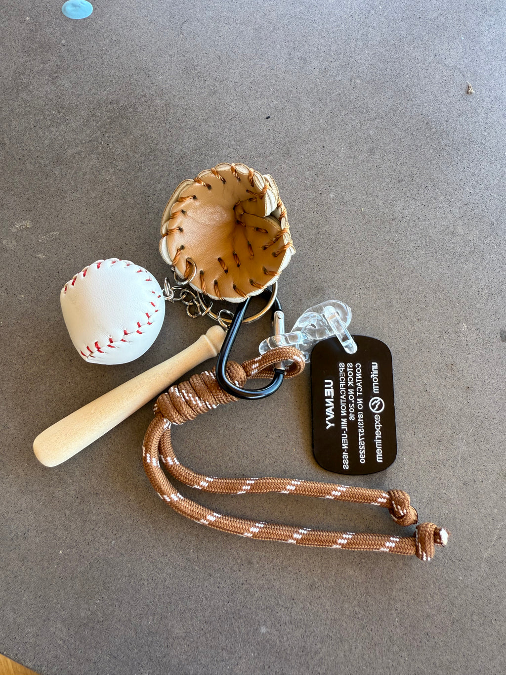 Baseball Glove & Bat Charm