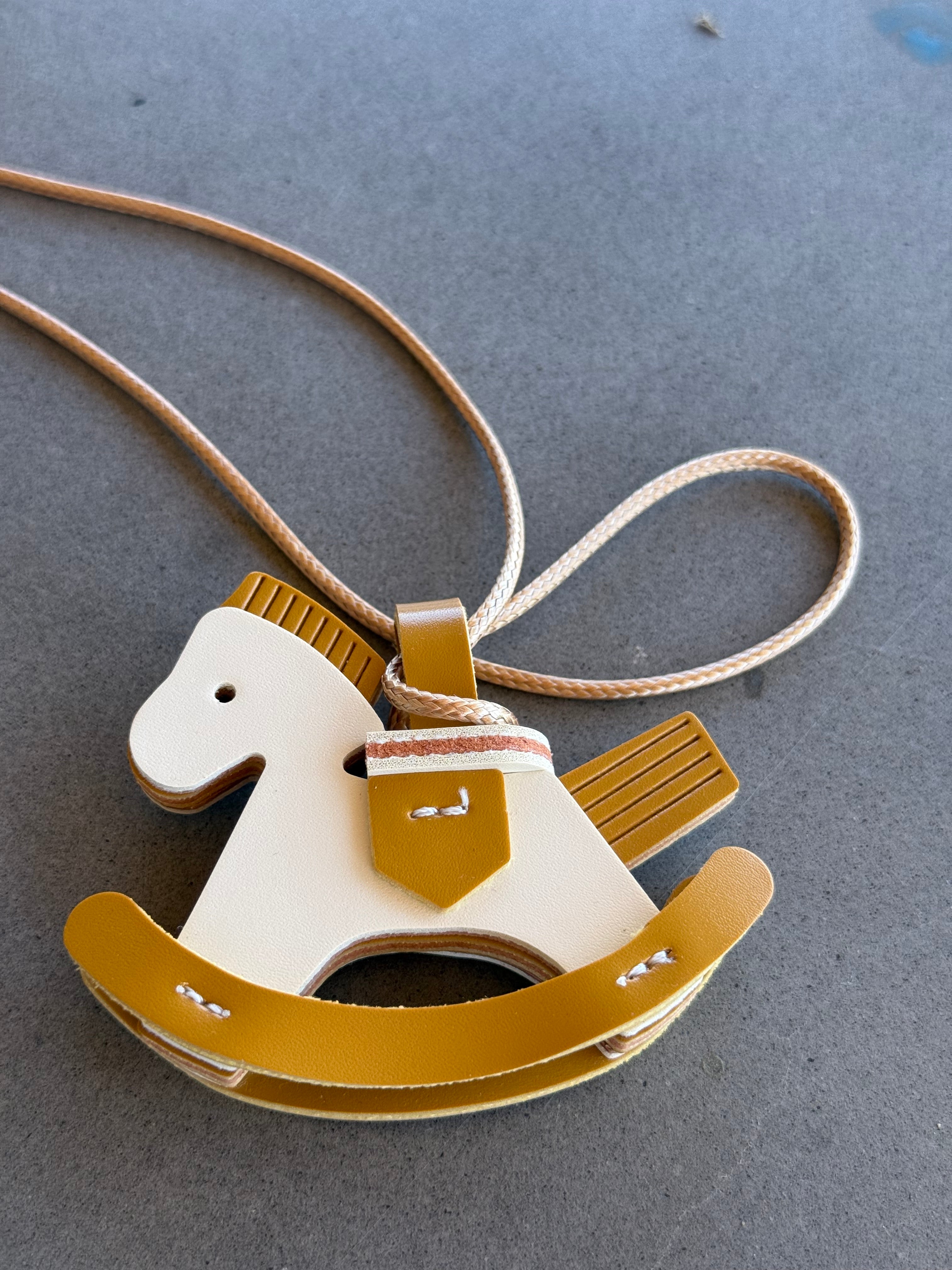 Rocking Horse Leather Charm