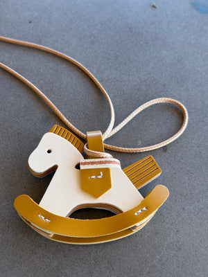 Rocking Horse Leather Charm