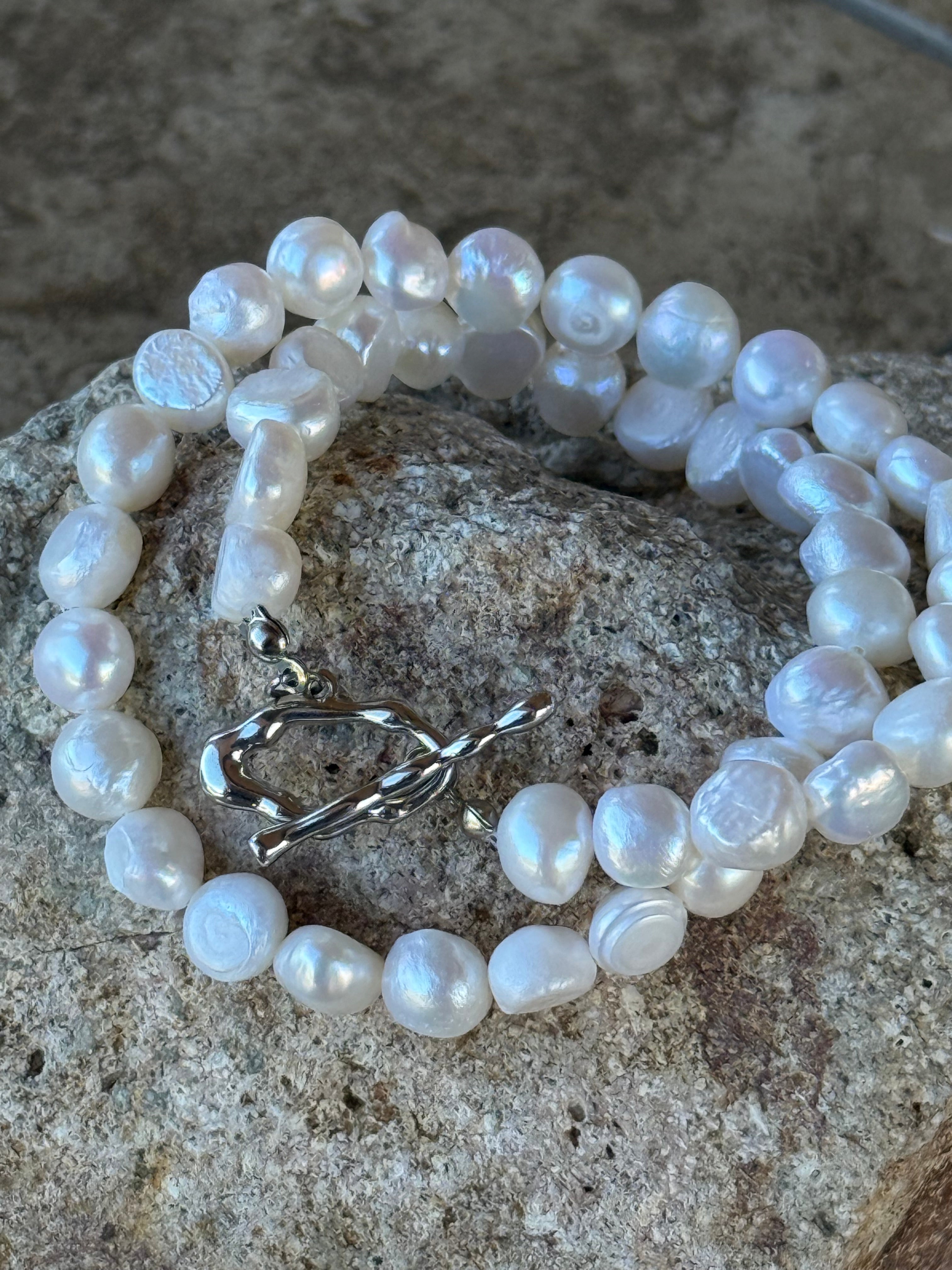 Organic Double Strand Fresh Water Pearl Bracelet
