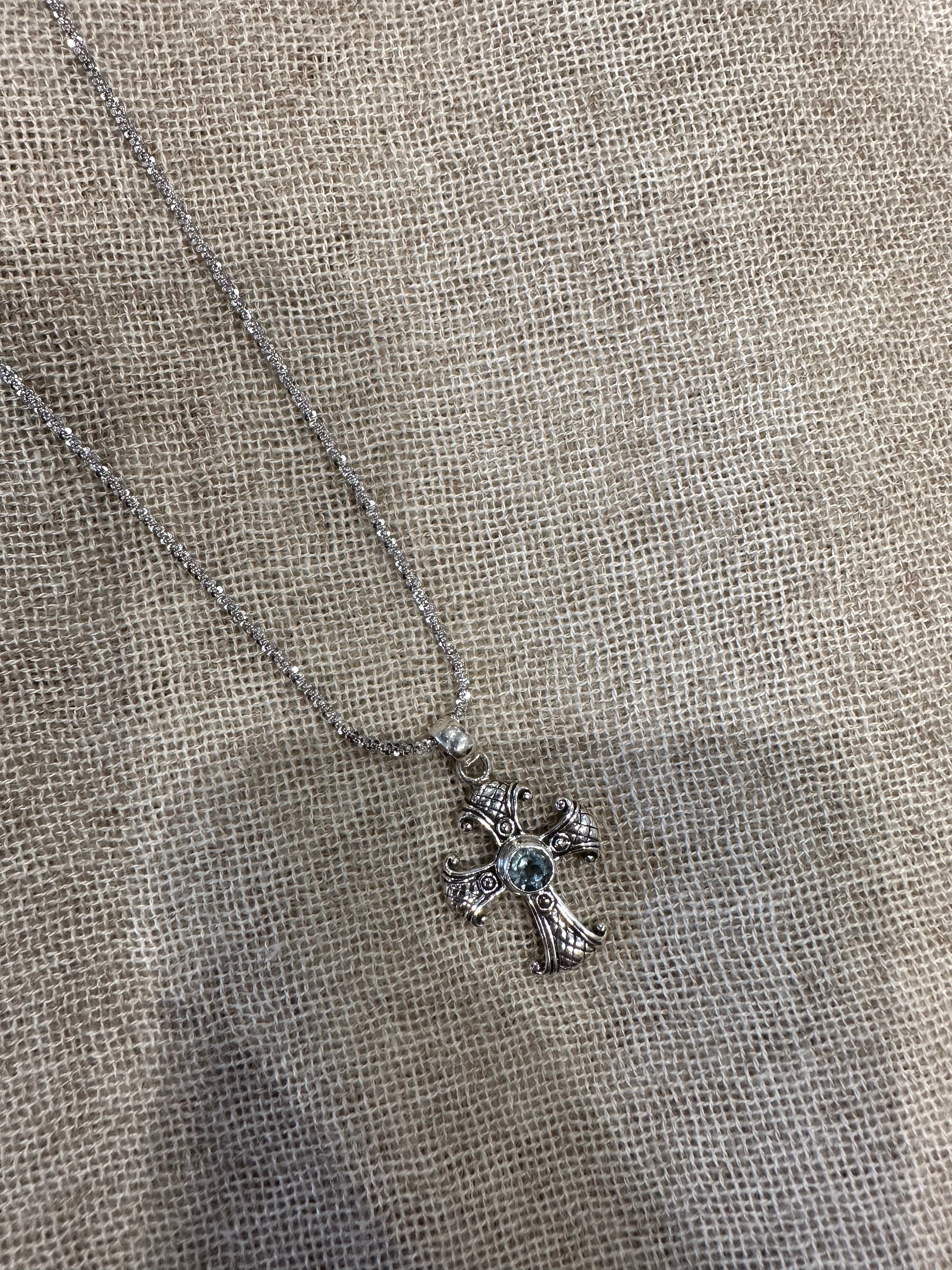 Ayuna Sterling Silver Necklace Cross