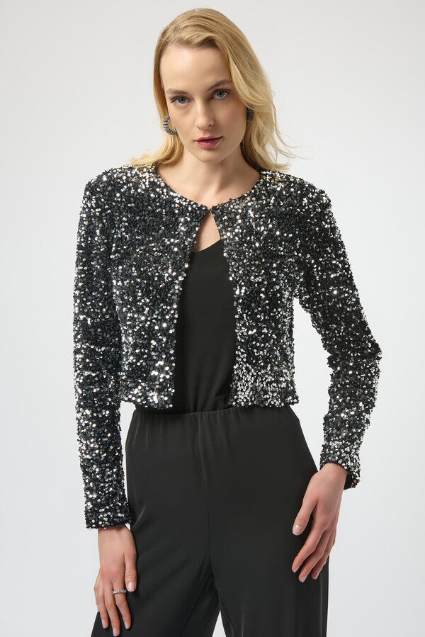 Joseph Ribkoff Cropped Blazer With Jewels Style 254930