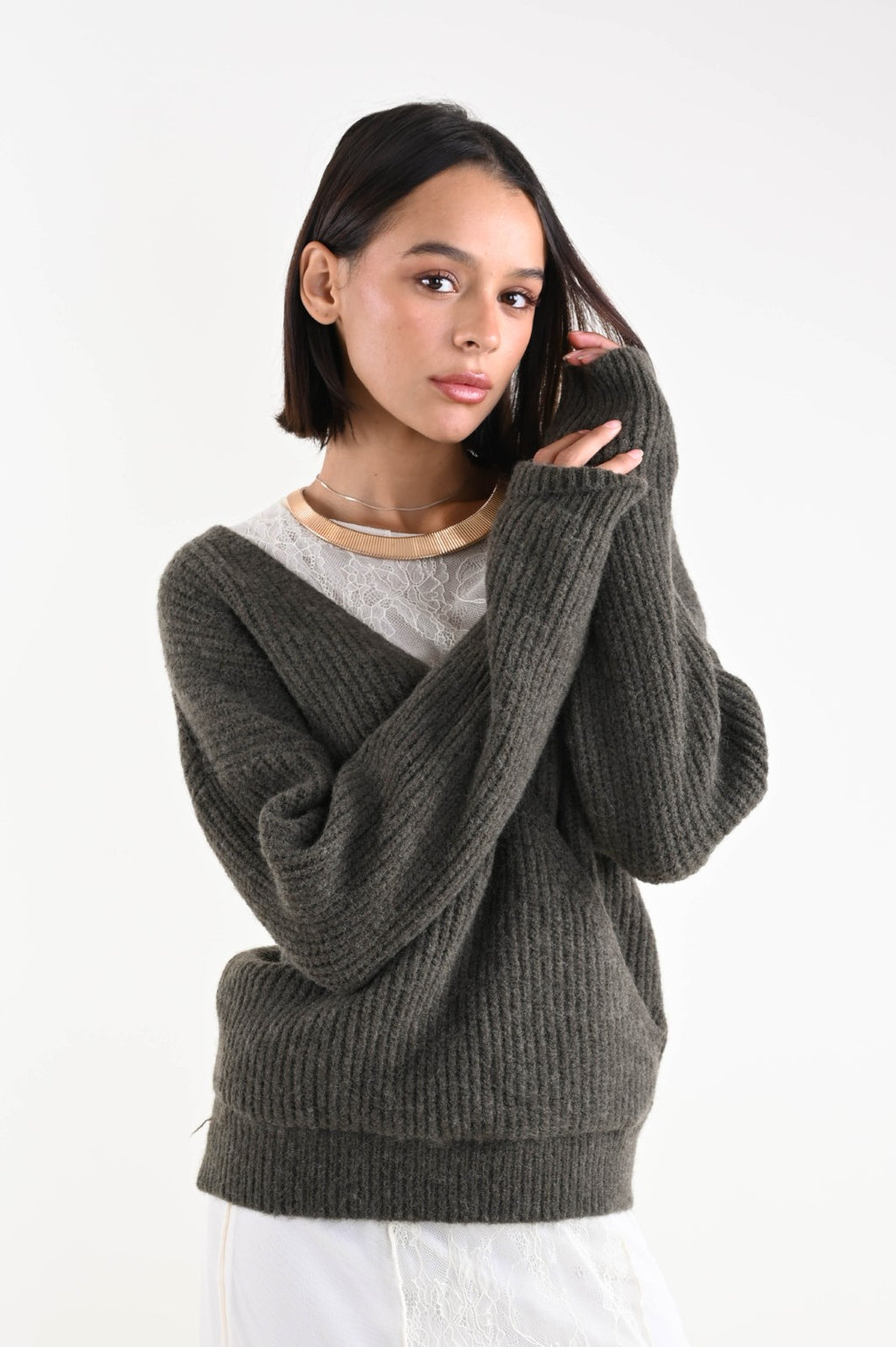 Wrap Knit Sweater