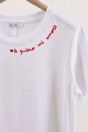 “Te Quiero Mi Amor” Embroidered Tee