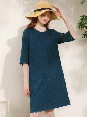 Teal Garden Lace Dress
