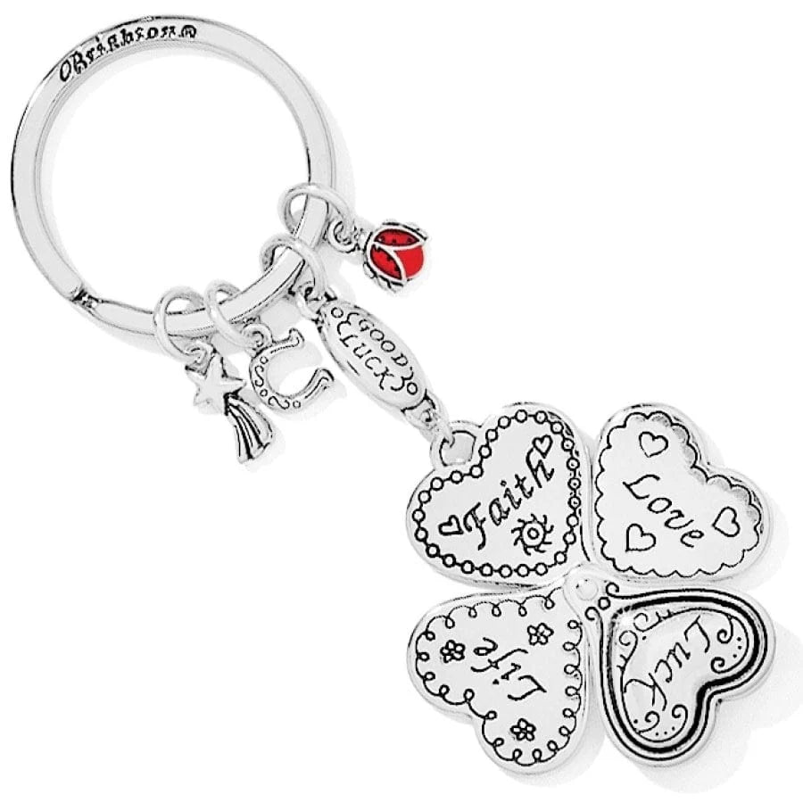 Brighton Lucky Clover Heart Key Fob