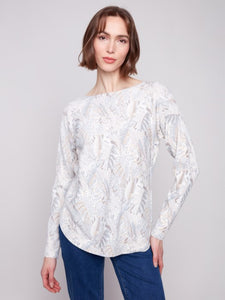 Charlie B Foliage L/S Sweater W/Pockets