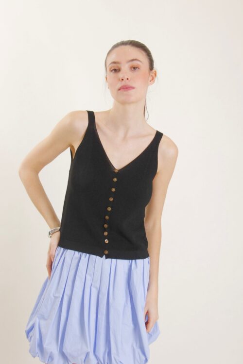 Front Button Tank Top