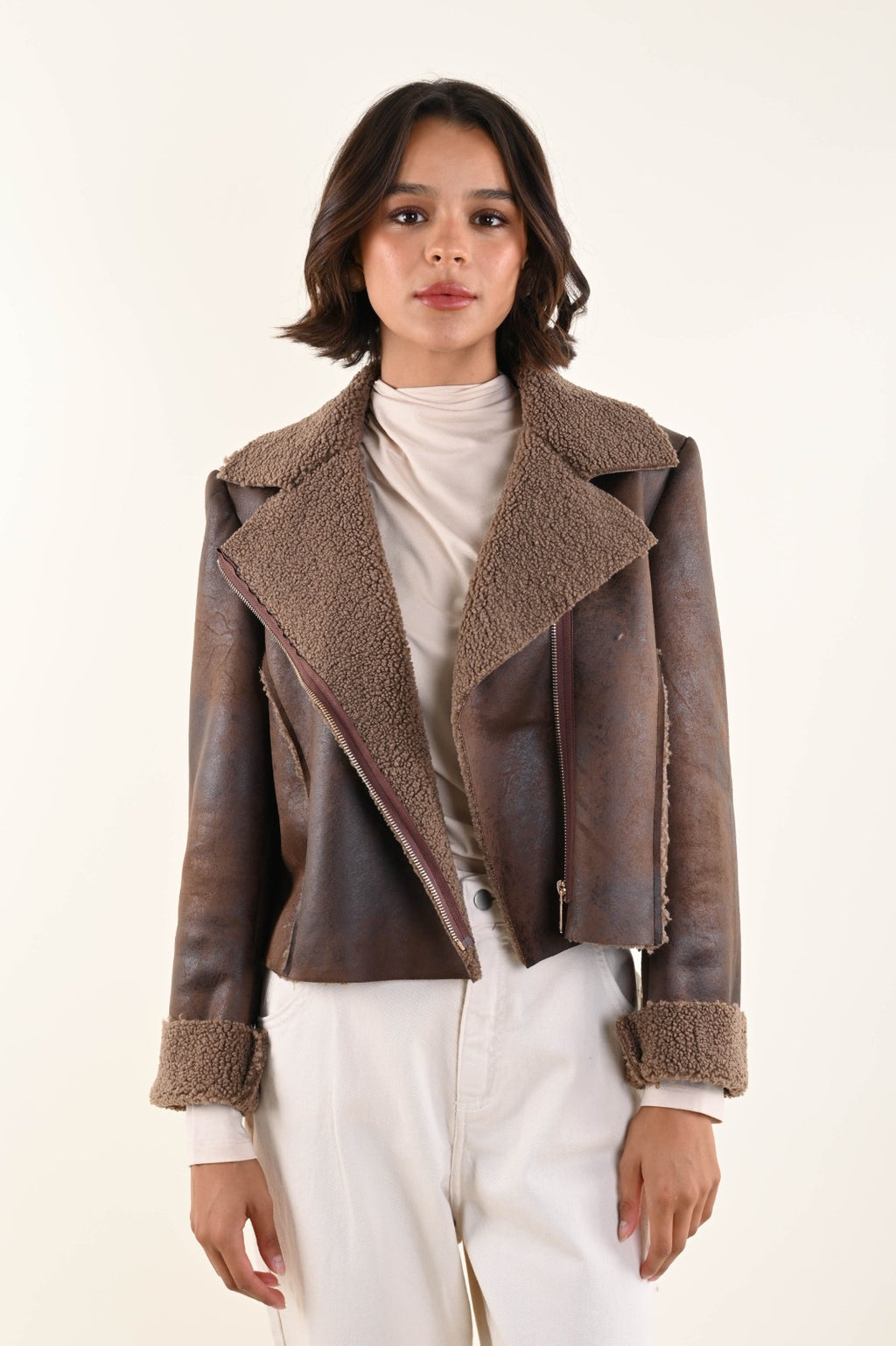Shearling Moto Jacket