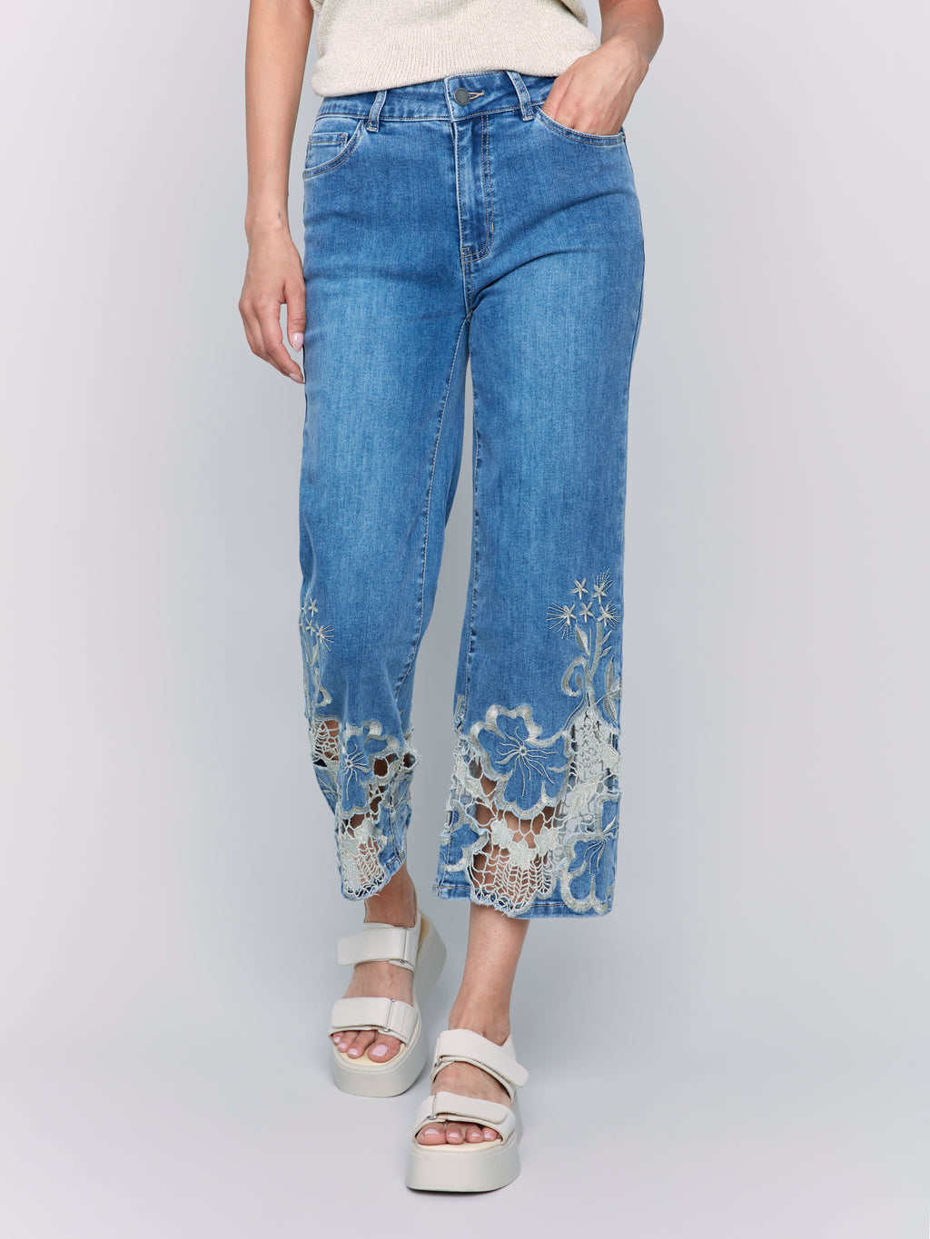 Charlie B Lace Denim