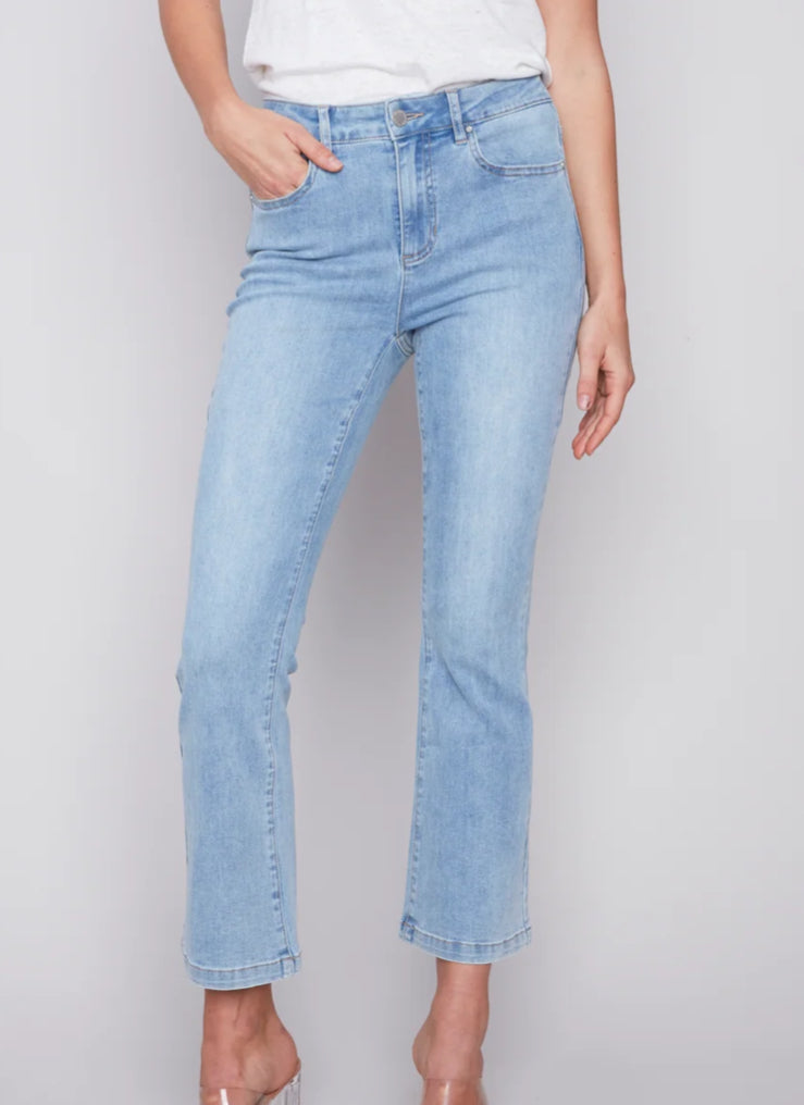 Cropped Flare Jean Light Wash