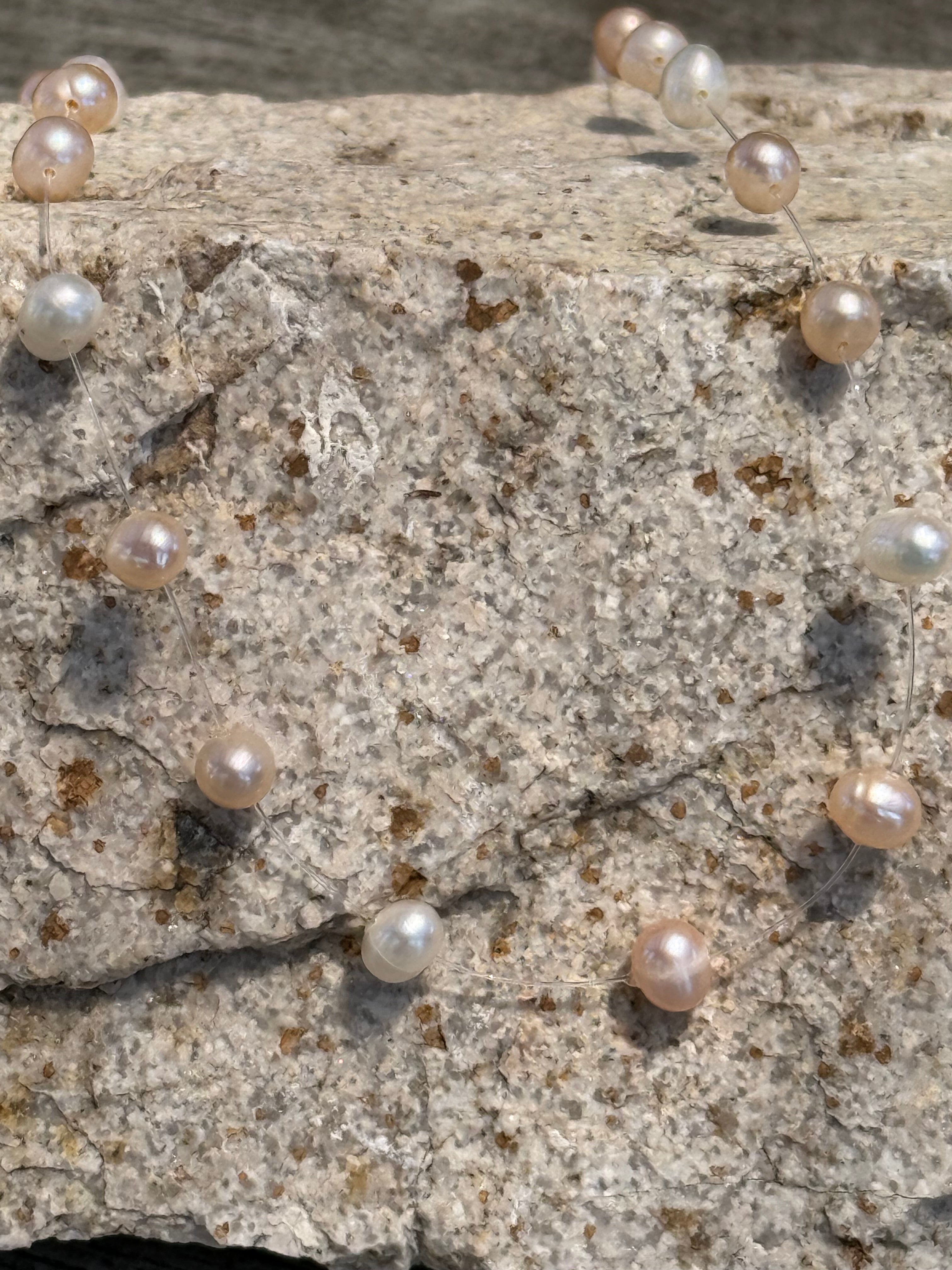 Fresh Water Illusion Pearl Necklace