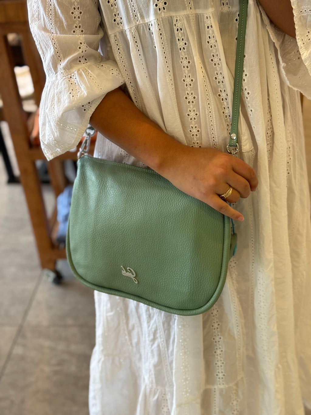 Gabs Lilli M Bull Tubolar Crossbody Green Tea