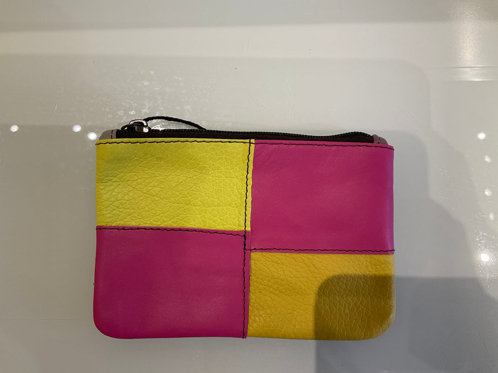 Soruka Zahra Leather Pouch Pink/Yellow